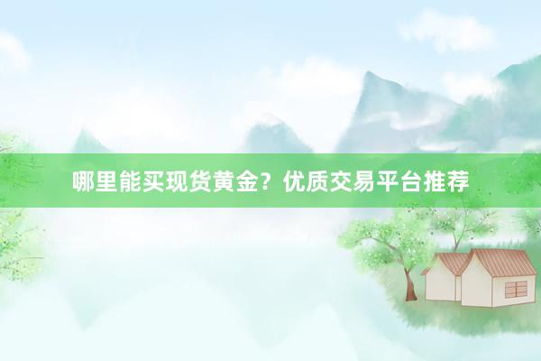 哪里能买现货黄金？优质交易平台推荐