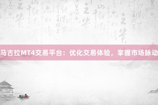 马古拉MT4交易平台：优化交易体验，掌握市场脉动